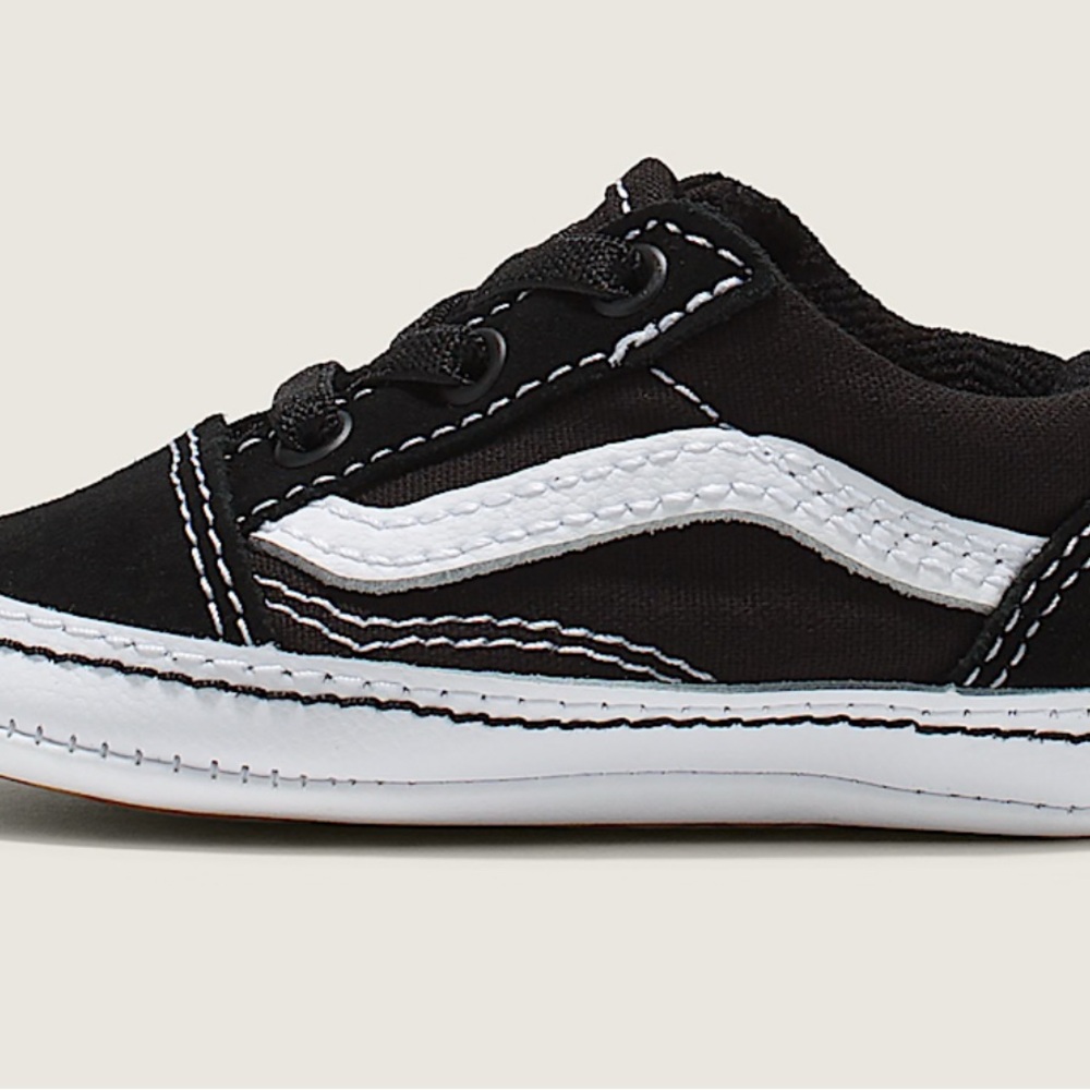 Vans Kids Black and White Classic Skate Sneakers
